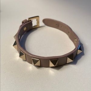 Valentino Stud Leather Bracelet